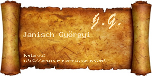 Janisch Györgyi névjegykártya
